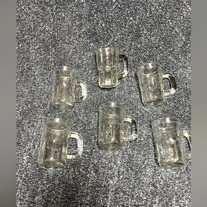 Vintage glass jelly jar mugs